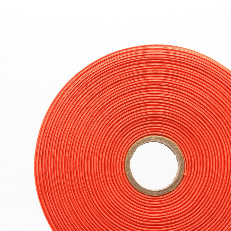 Ruban de sergé corail 10mm - Galette de 50 mètres - Fabrication française - tissuspipi.com