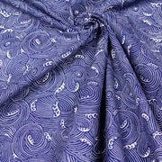 Tissu cotonnade vagues japonaises NAMI bleu roi et blanches, façon Kanagawa par Hokusai - OEKO - TEX STANDARD 100 - tissuspipi.com