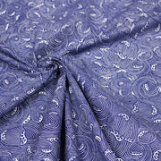 Tissu cotonnade vagues japonaises NAMI bleu roi et blanches, façon Kanagawa par Hokusai - OEKO - TEX STANDARD 100 - tissuspipi.com