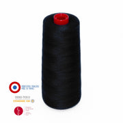 Cône de fil noir - 4300m - Fabrication française - Oeko - Tex - tissuspipi.com