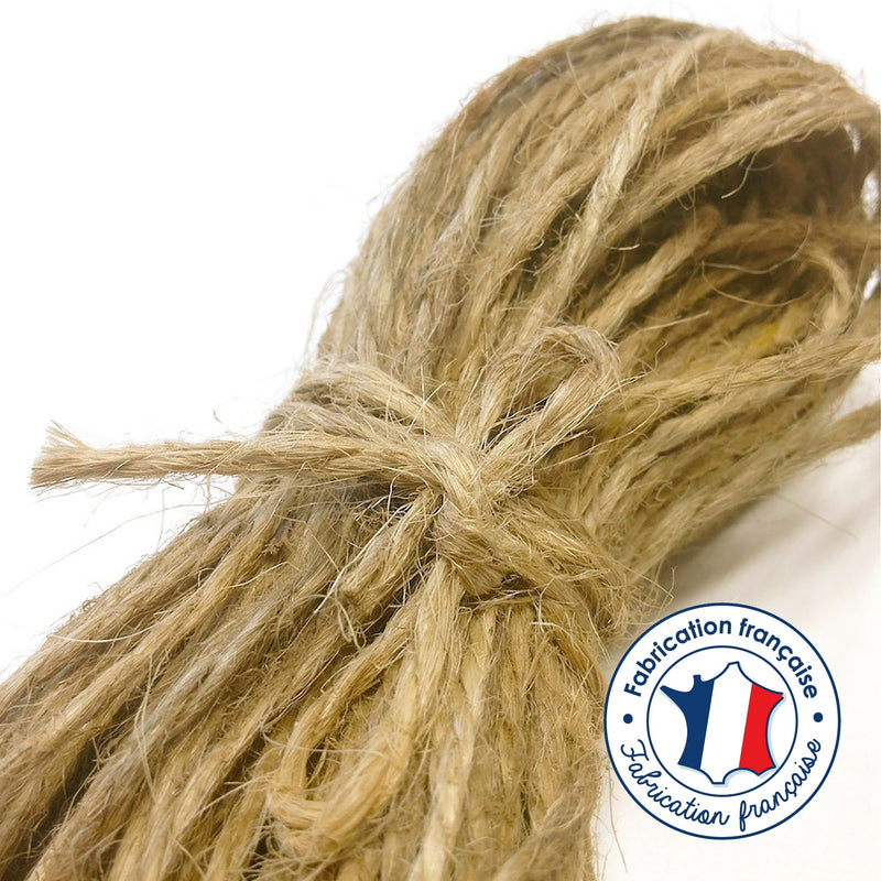 Ficelle de jute, par 10m - Fabrication française - tissuspipi.com