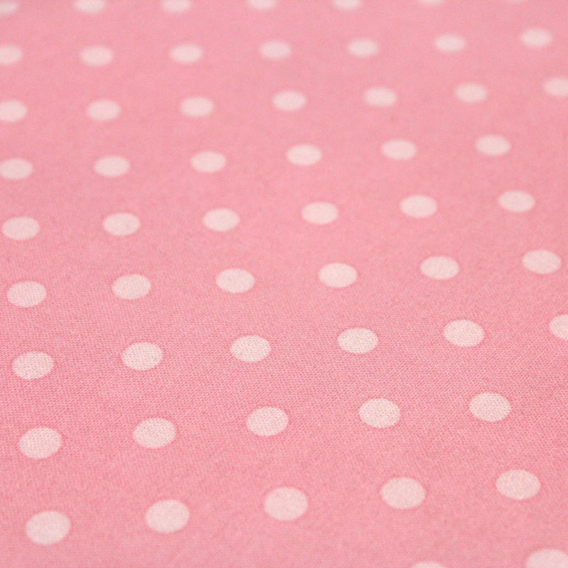 Tissu de coton rose à pois roses pâle 6mm - COLLECTION POLKA DOT - tissuspipi.com