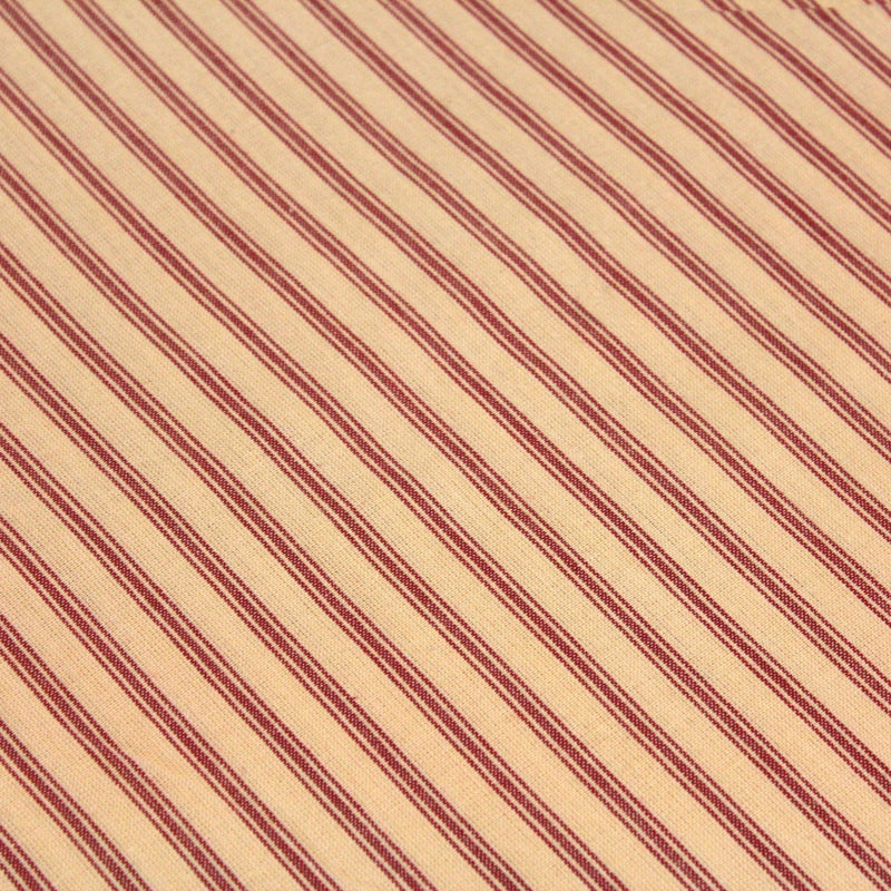 Tissu cotonnade, crème à rayures rouges - tissuspipi.com