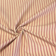 Tissu cotonnade, crème à rayures rouges - tissuspipi.com