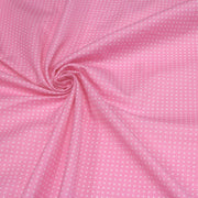 Tissu popeline de coton rose à pois blancs - COLLECTION POLKA DOT - Oeko - Tex - tissuspipi.com