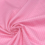 Tissu popeline de coton rose à pois blancs - COLLECTION POLKA DOT - Oeko - Tex - tissuspipi.com