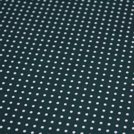 Tissu popeline de coton vert anglais à pois blancs - COLLECTION POLKA DOT - Oeko - Tex - tissuspipi.com