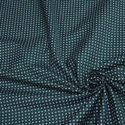 Tissu popeline de coton vert anglais à pois blancs - COLLECTION POLKA DOT - Oeko - Tex - tissuspipi.com