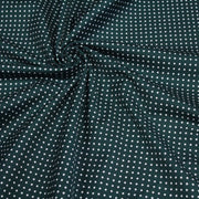 Tissu popeline de coton vert anglais à pois blancs - COLLECTION POLKA DOT - Oeko - Tex - tissuspipi.com