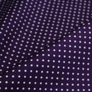 Tissu popeline de coton violet aubergine à pois blancs - COLLECTION POLKA DOT - Oeko - Tex - tissuspipi.com