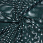 Tissu popeline de coton vert anglais à pois blancs - COLLECTION POLKA DOT - Oeko - Tex - tissuspipi.com