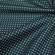 Tissu popeline de coton vert anglais à pois blancs - COLLECTION POLKA DOT - Oeko - Tex - tissuspipi.com