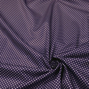 Tissu popeline de coton violet aubergine à pois blancs - COLLECTION POLKA DOT - Oeko - Tex - tissuspipi.com