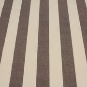 Tissu toile transat de coton HONFLEUR aux rayures marron & écrues - Fabrication française - tissuspipi.com