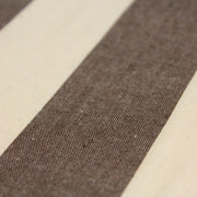 Tissu toile transat de coton HONFLEUR aux rayures marron & écrues - Fabrication française - tissuspipi.com