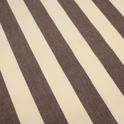 Tissu toile transat de coton HONFLEUR aux rayures marron & écrues - Fabrication française - tissuspipi.com