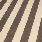 Tissu toile transat de coton HONFLEUR aux rayures marron & écrues - Fabrication française - tissuspipi.com