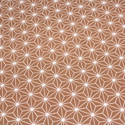 Tissu cotonnade motif traditionnel japonais des feuilles ASANOHA cassonade & blanc - STANDARD 100 OEKO - TEX - tissuspipi.com