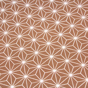 Tissu cotonnade motif traditionnel japonais des feuilles ASANOHA cassonade & blanc - STANDARD 100 OEKO - TEX - tissuspipi.com