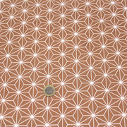 Tissu cotonnade motif traditionnel japonais des feuilles ASANOHA cassonade & blanc - STANDARD 100 OEKO - TEX - tissuspipi.com