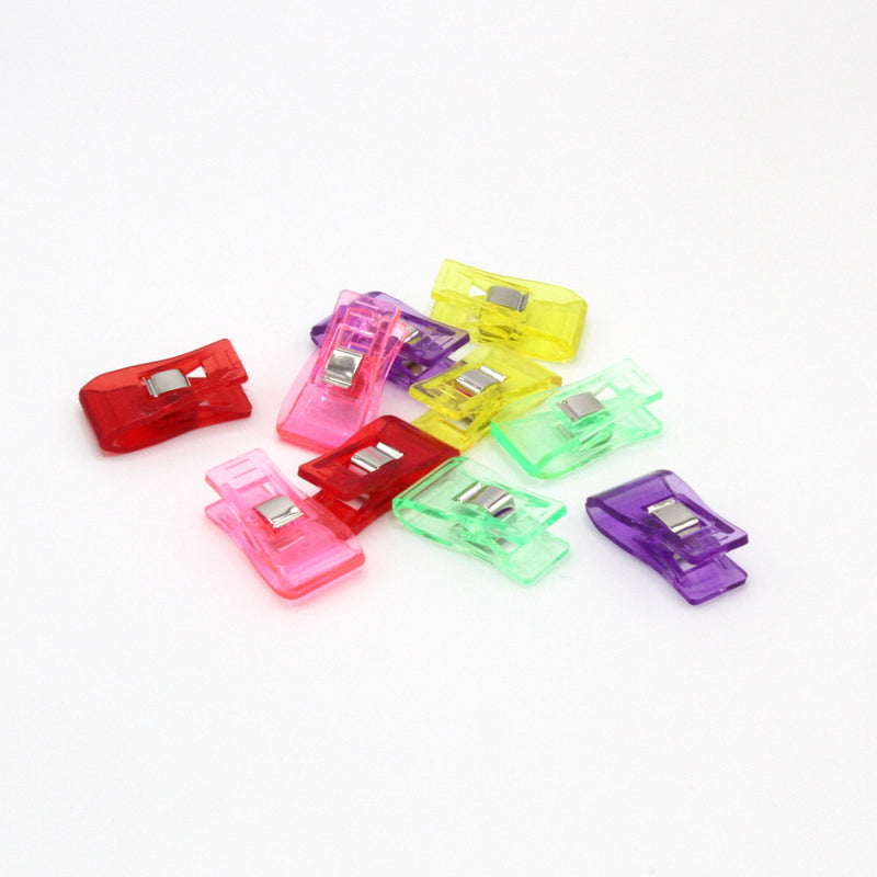 Lot de 10 pinces à tissus, couleurs variées - tissuspipi.com
