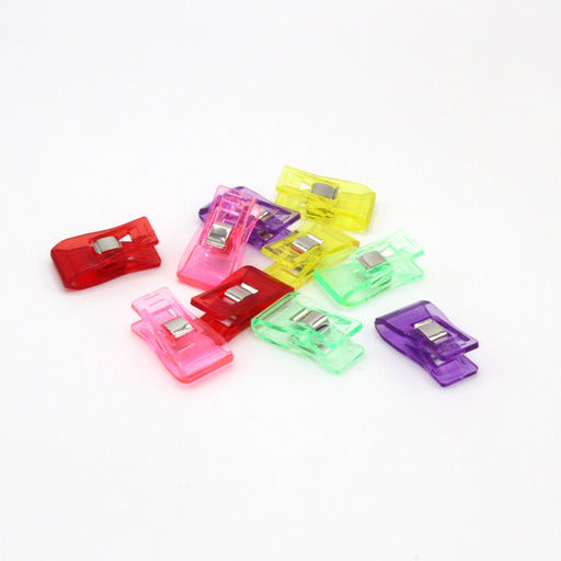 Lot de 10 pinces à tissus, couleurs variées - tissuspipi.com