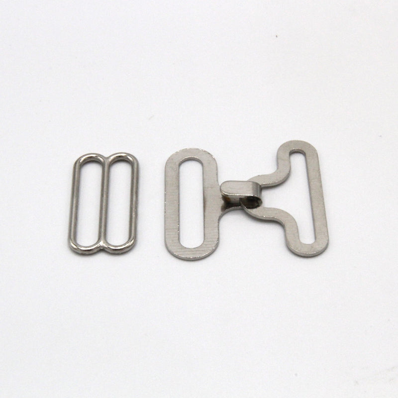 Attache noeud papillon argentée, 18mm - tissuspipi.com