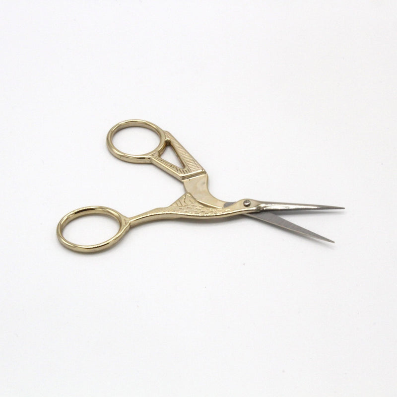 Ciseaux cigogne dorés, 12cm - tissuspipi.com
