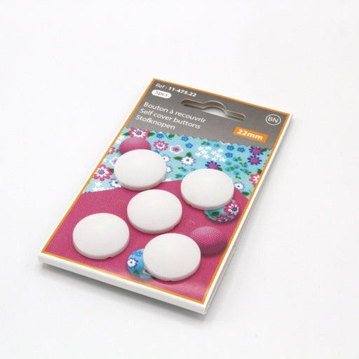 Lot de 5 boutons à recouvrir, 22mm - tissuspipi.com