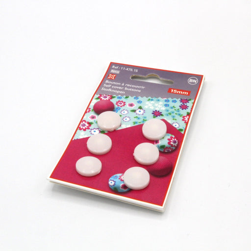 Lot de 6 boutons à recouvrir, 15mm - tissuspipi.com