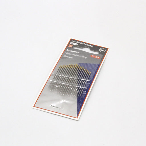 Lot de 20 aiguilles à coudre n°3 - 9 chas doré - tissuspipi.com