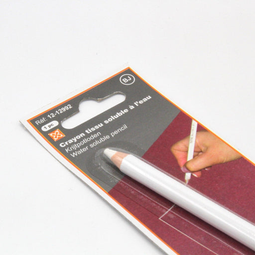 Crayon craie à tissus soluble à l'eau, blanc - tissuspipi.com