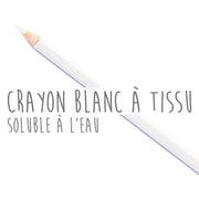 Crayon craie à tissus soluble à l'eau, blanc - tissuspipi.com