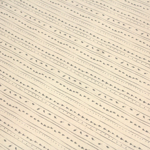 Tissu de coton de Noël scandinave aux décorations de Noël grises, fond écru - tissuspipi.com