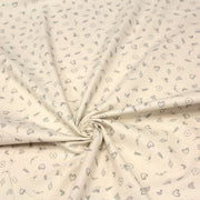 Tissu de coton de Noël scandinave aux petits objets de Noël gris, fond écru - tissuspipi.com