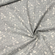Tissu de coton de Noël scandinave aux cloches & arabesques écrues, fond gris - tissuspipi.com