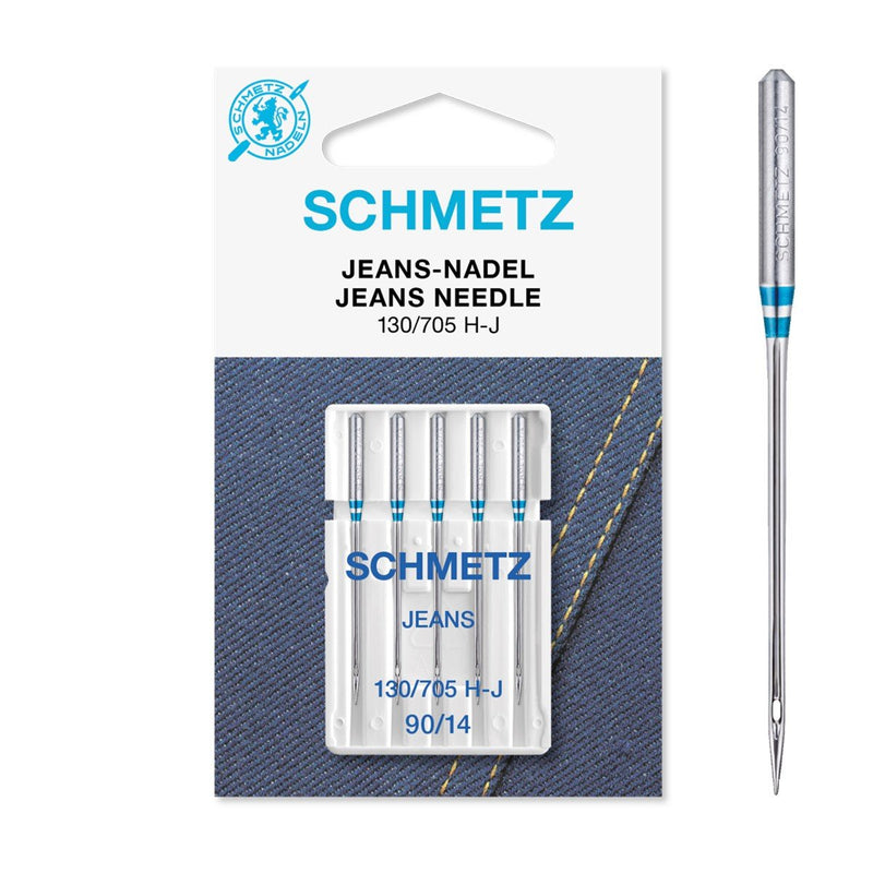 Boîte de 5 aiguilles jean denim SCHMETZ pour machine à coudre - tissuspipi.com