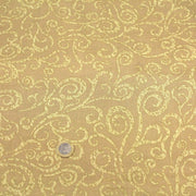 Tissu popeline de coton LOUIS aux arabesques, tons cappuccino - tissuspipi.com