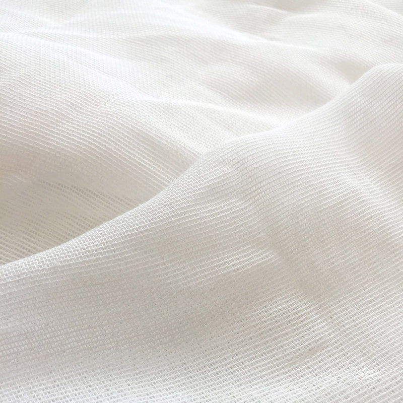Tissu gaze de coton blanc naturel 100cm de large - tissuspipi.com