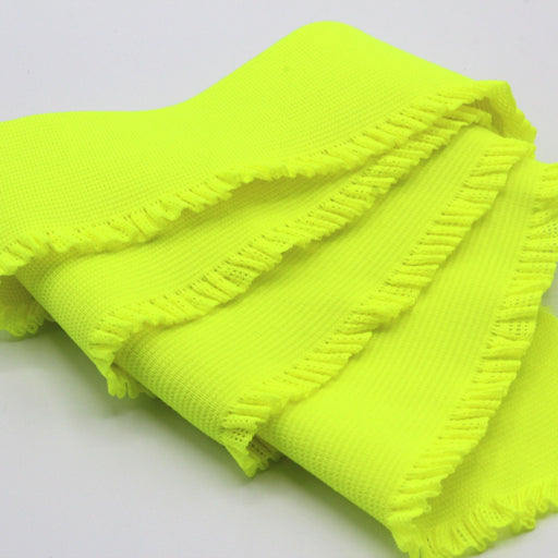 Ruban élastique jupe froufrou - Bord - côte pour jupe jaune fluo, 6cm - tissuspipi.com