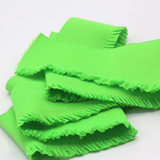 Ruban élastique jupe froufrou - Bord - côte pour jupe vert fluo, 6cm - tissuspipi.com