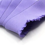 Ruban élastique jupe froufrou - Bord - côte pour jupe violet parme, 6cm - tissuspipi.com