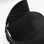 Ruban élastique jupe froufrou - Bord - côte pour jupe noir, 6cm - tissuspipi.com