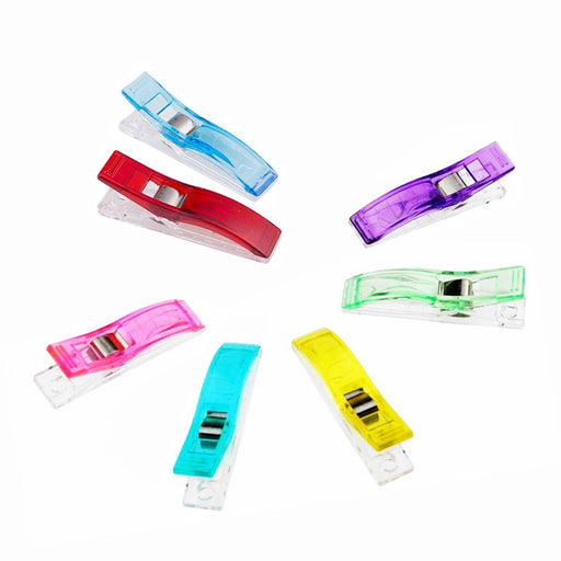 Lot de 10 pinces à tissus longues graduées, couleurs variées - tissuspipi.com