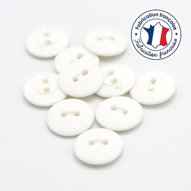 Lot de 10 boutons blanc cassé, 15mm - tissuspipi.com