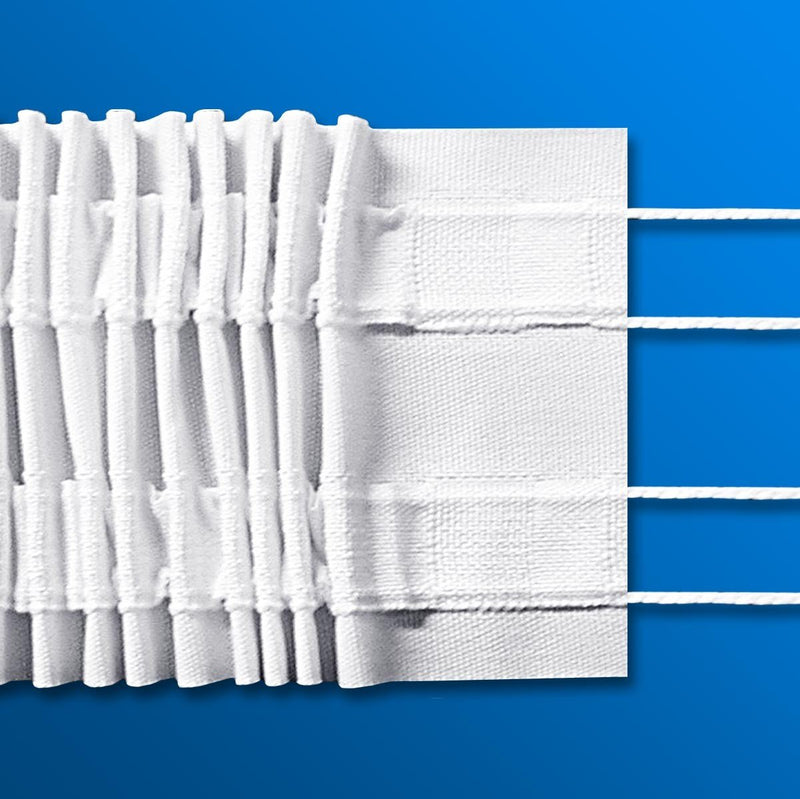 Ruban fronceur ruflette 7cm blanc - Idéal pour vos rideaux et tentures ! - tissuspipi.com
