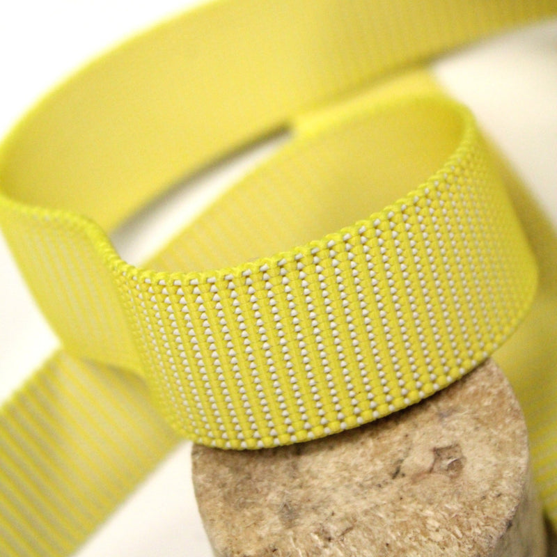 Sangle élastique jaune 2,5cm - Fabriqué en France - tissuspipi.com