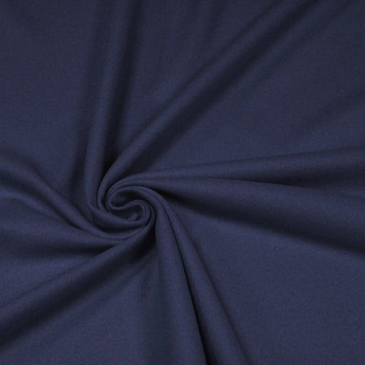 Tissu drap de laine bleu indigo uni - Fabrication italienne - tissuspipi.com
