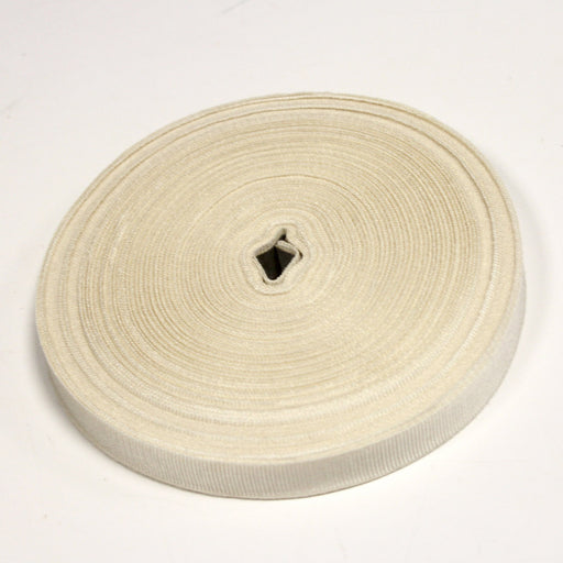 Ruban gros grain écru 12mm - Galette de 50 mètres - Fabrication française - tissuspipi.com