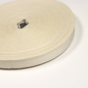 Ruban gros grain écru 12mm - Galette de 50 mètres - Fabrication française - tissuspipi.com